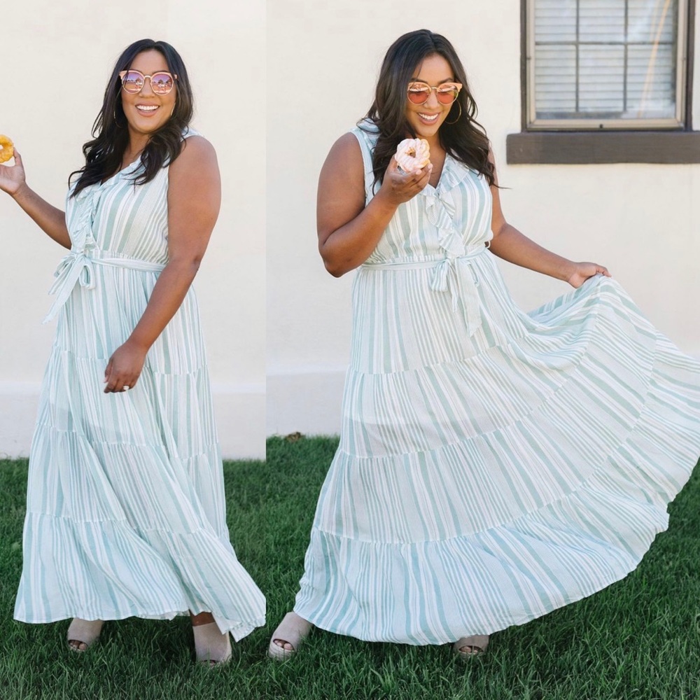 FINAL SALE‼️Tiers Of Joy Striped Maxi Dress - Picture 6 of 8